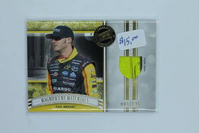 Paul Menard 2012 Press Pass Fanfare - Magnificent Materials - Gold #MM-PM  #003/125