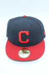 MLB Cleveland Guardians New Era 59Fifty Navy/Red Fitted Hat