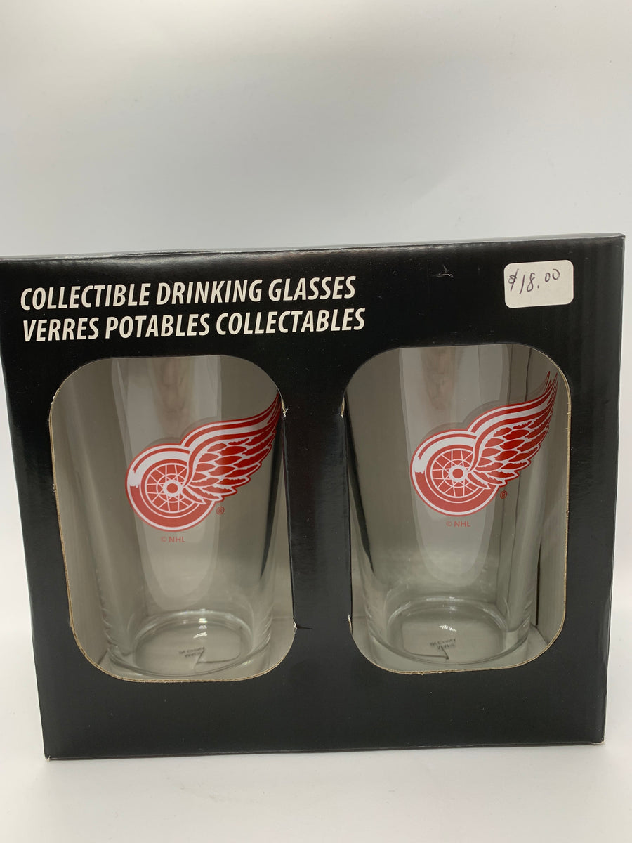 NHL Detroit Red Wings Collectible Drinking Glasses (2 pack)