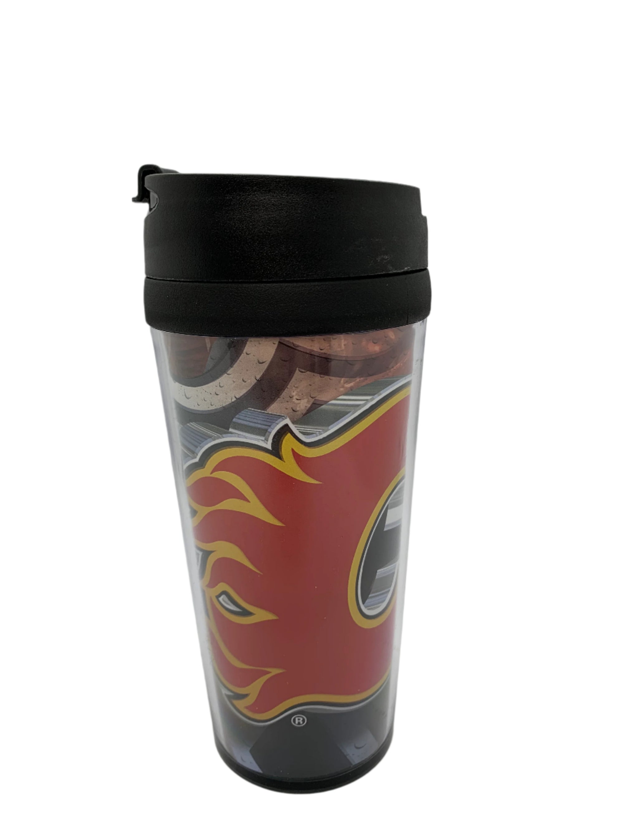 NHL Calgary Flames Plastic Travel Mug with Lid