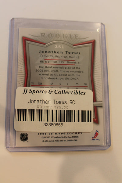 Jonathan Toews MVP Rookie Card