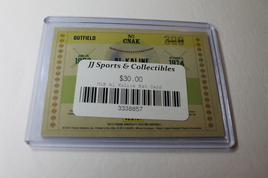 Al Kaline Game-Used Bat - 2013 Panini Career Numbers #CNAK