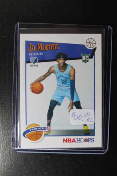 Ja Morant 2019-20 Panini NBA Hoops Tribute Rookie Card