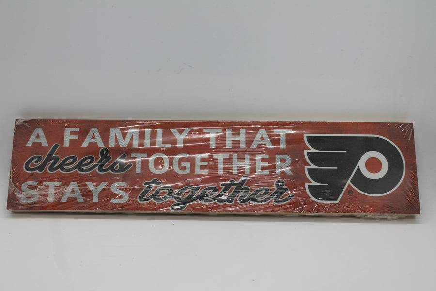 NHL Philadelphia Flyers "Family That Cheers" Mini Wood Sign