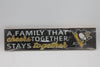 NHL Pittsburgh Penguins "Family That Cheers" Mini Wood Sign