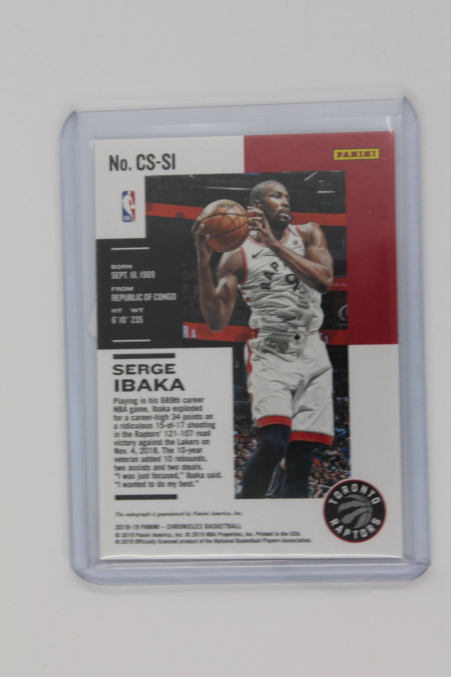 Serge Ibaka Autogragh 2018-19 Panini Chronicles - Chronicles Signatures #CS-SI  #57/75