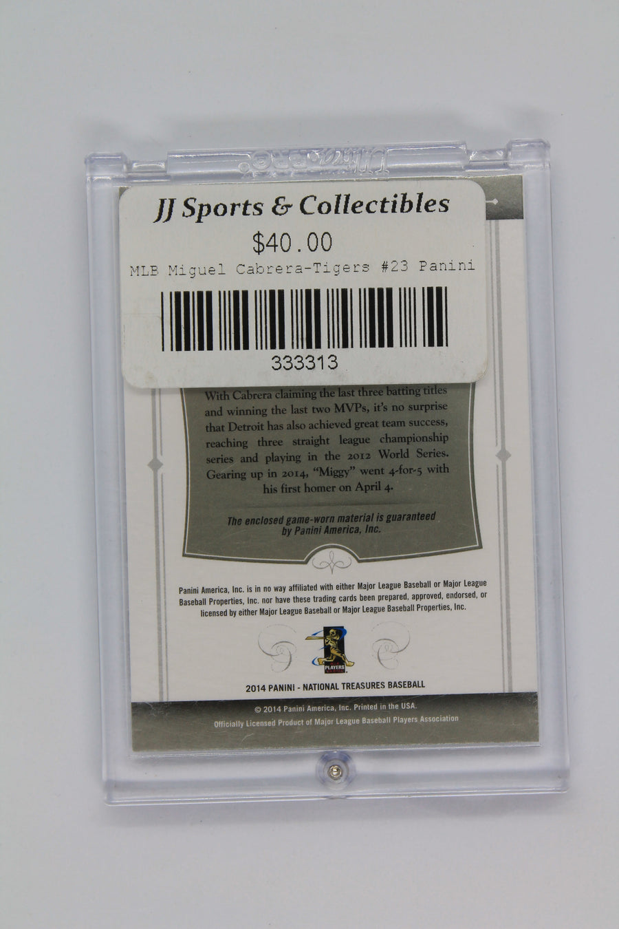 Miguel Cabrera 2014 Panini National Treasures - Colossal #23 #32/99