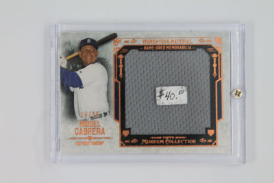 Miguel Cabrera 2015 Topps Museum Collection Momentous Material #19/35