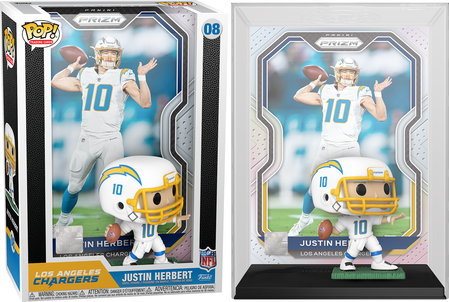 Funko POP NFL Justin Herbert #08 Trading Cards- Los Angeles Chargers