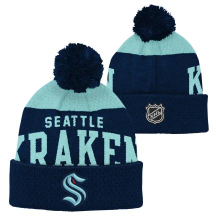 NHL Seattle Kraken Youth Stretchmark Toque with Pom