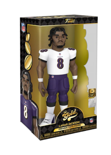 Funko Gold NFL Lamar Jackson CHASE 12" -Baltimore Ravens