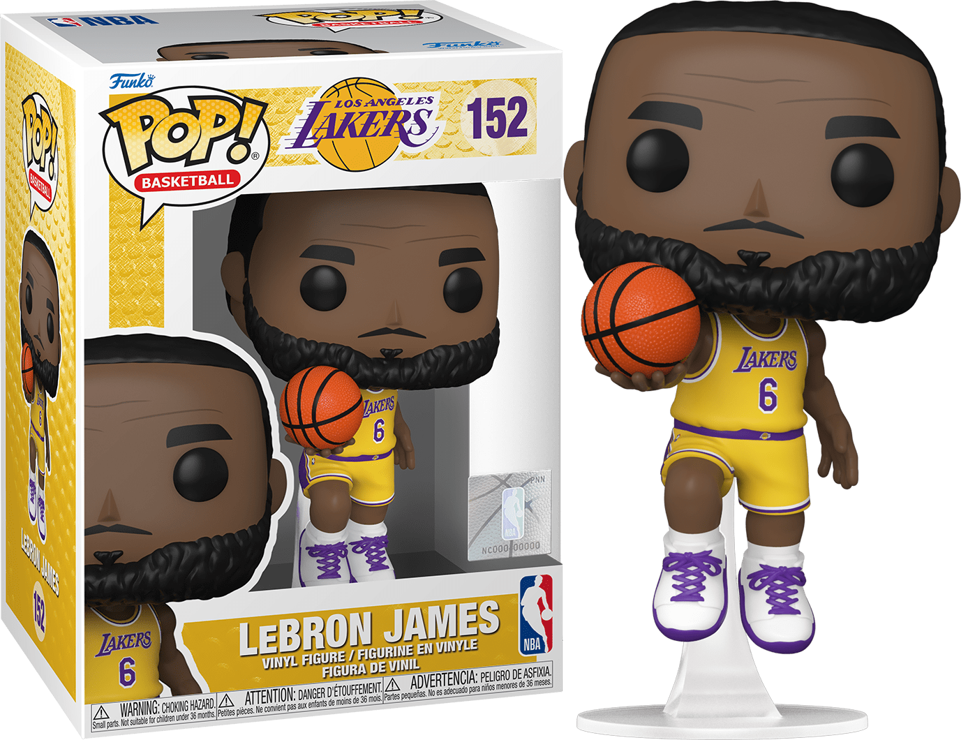 Funko POP NBA LeBron James #152 - Los Angeles Lakers (Yellow Jersey)