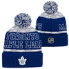 NHL Toronto Maple Leafs Youth Puck Pattern Toque with Pom