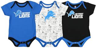 NFL Detroit Lions Infant 3pc Bodysuit Set