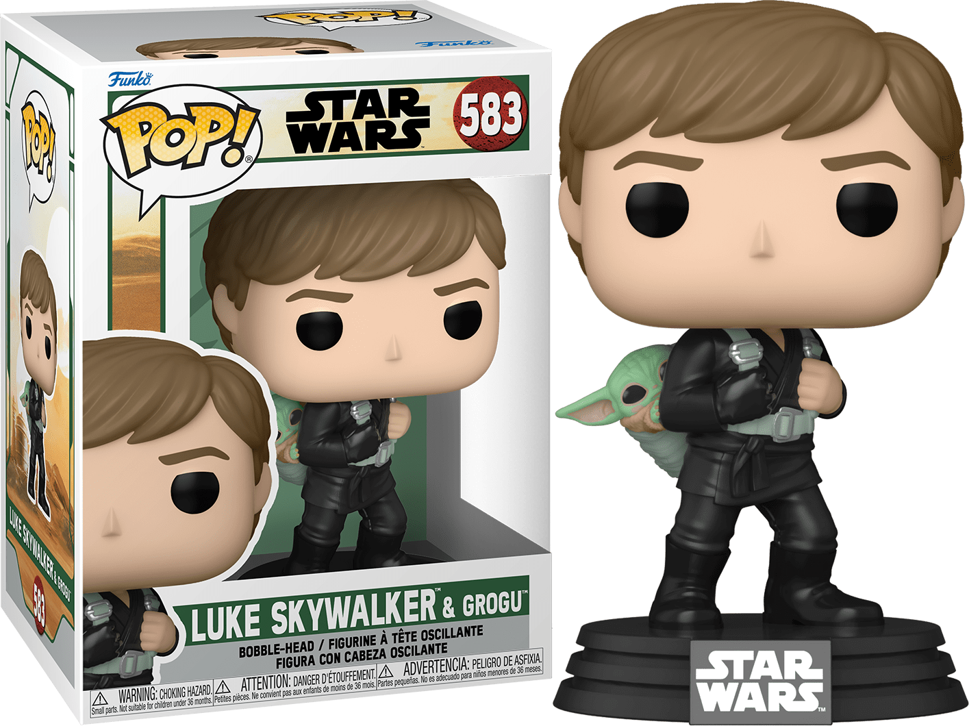 Funko POP Luke Skywalker & Grogu #583 -Star Wars Book of Boba Fett