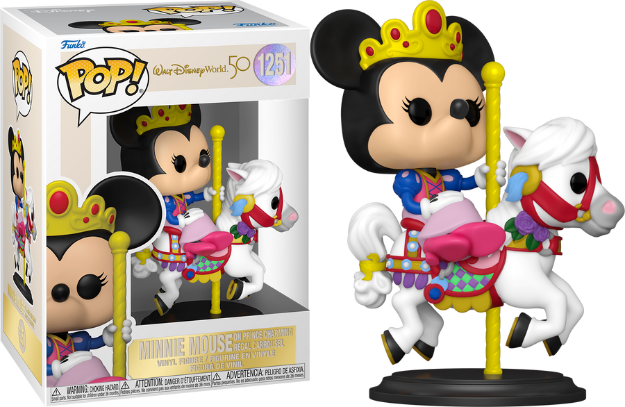 Funko POP Minnie Mouse on Prince Charming Regal Carrousel #1251 - Disney 50th Anniversary