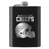 NFL Kansas City Chiefs 8oz Black Lasered Flask
