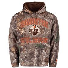NHL Edmonton Oilers Mens OTH Realtree Camo Hoodie