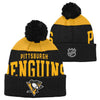NHL Pittsburgh Penguins Youth Stretchmark Toque with Pom