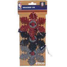 NBA Toronto Raptors Metal Glitter Snowflake (3 pack)