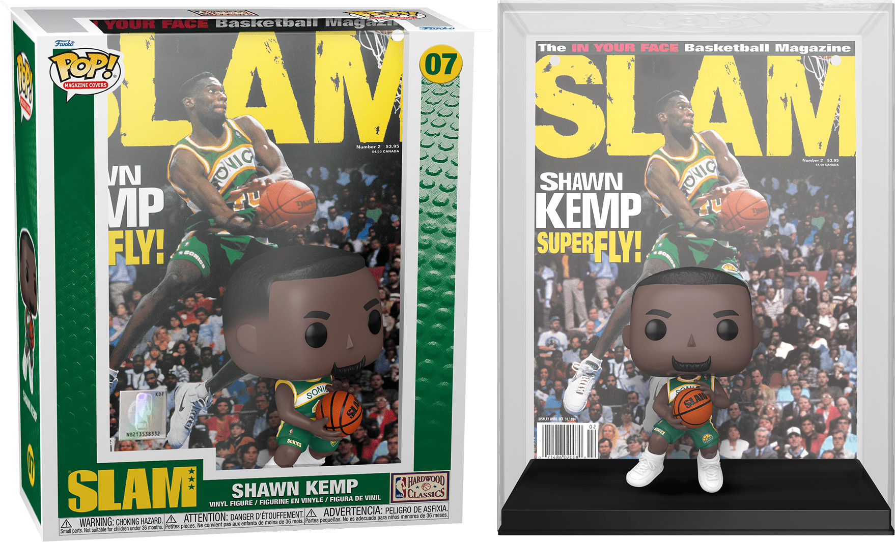 Funko POP NBA Shawn Kemp #07 NBA Magazine Cover - Seattle Sonics