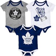 NHL Toronto Maple Leaf 3 piece Infant Creeper Set