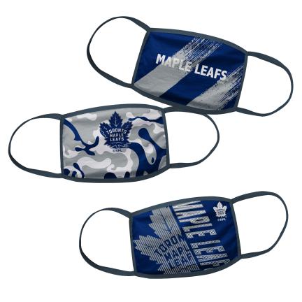 NHL Toronto Maple Leafs Youth 3 pack Face Masks