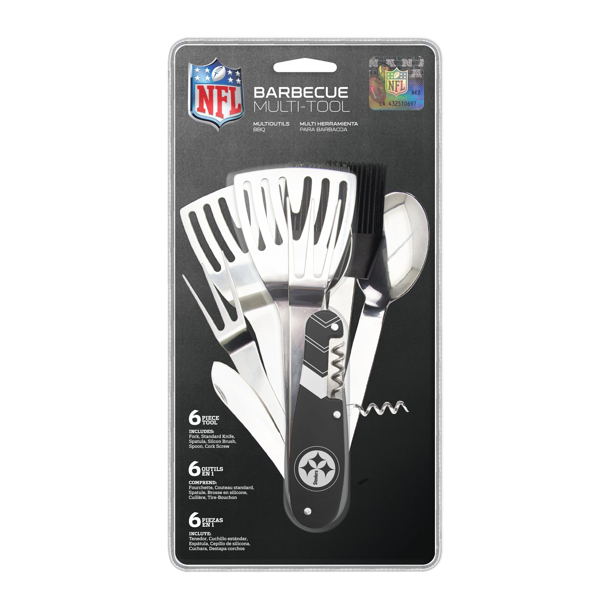 NFL Pittsburgh Steelers BBQ Multi Tool (6 piece tool)