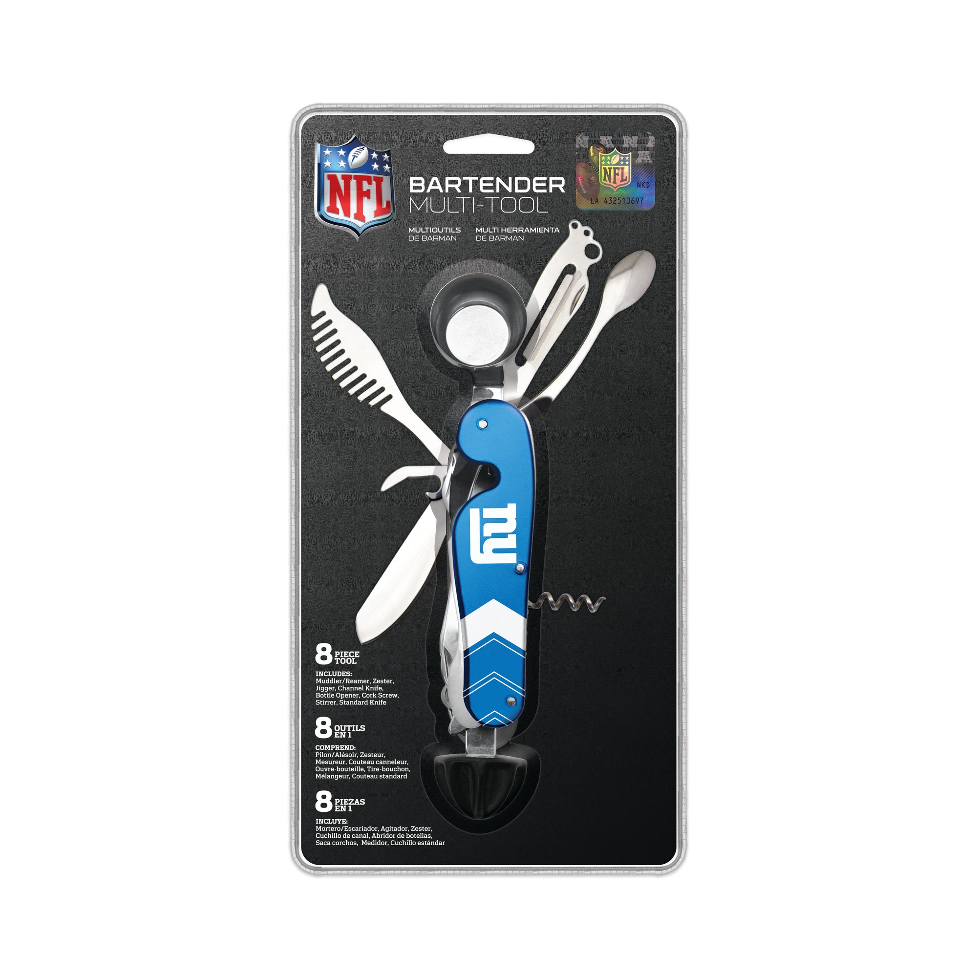 NFL New York Giants Bartender Multi-Tool (8 piece tool)