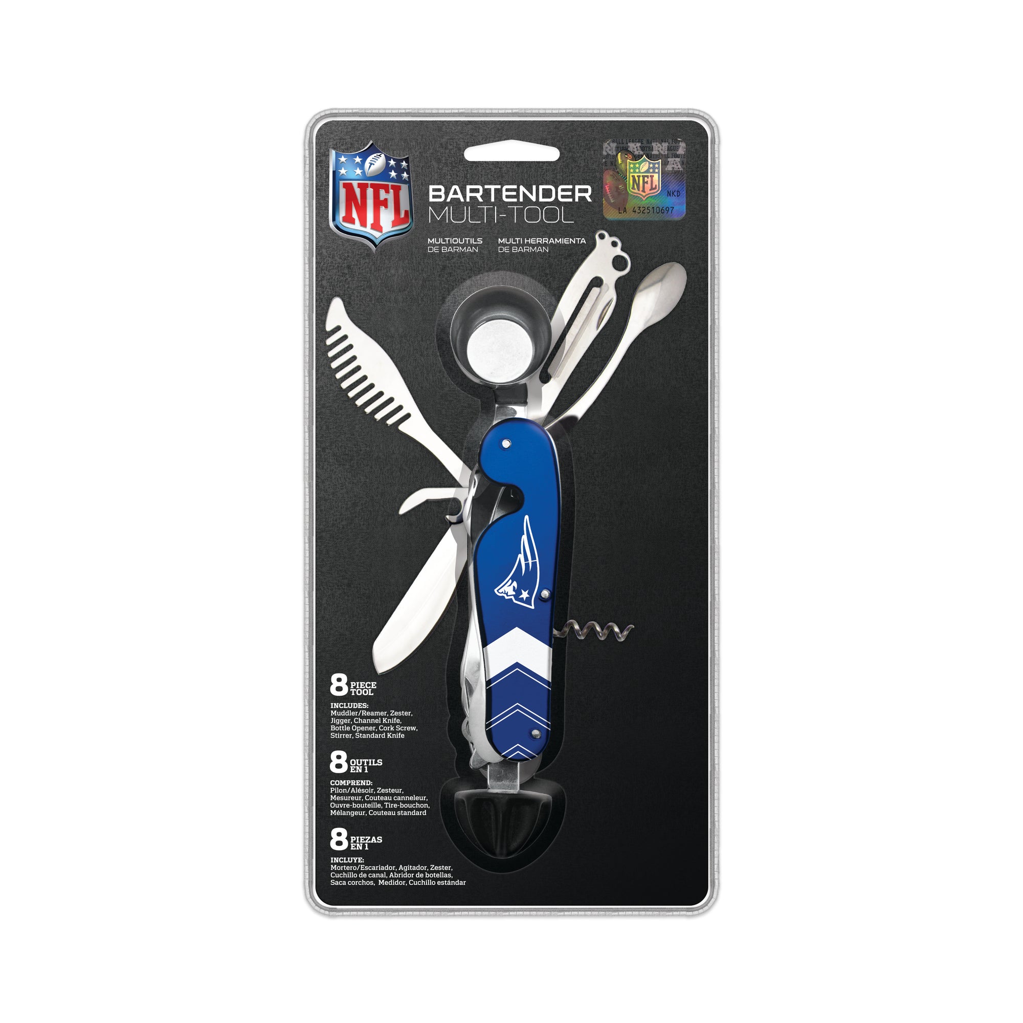 NFL New England Patriots Bartender Multi-Tool (8 piece tool)