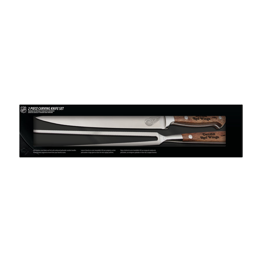 NHL Detroit Red Wings 2 piece Carving Knife Set