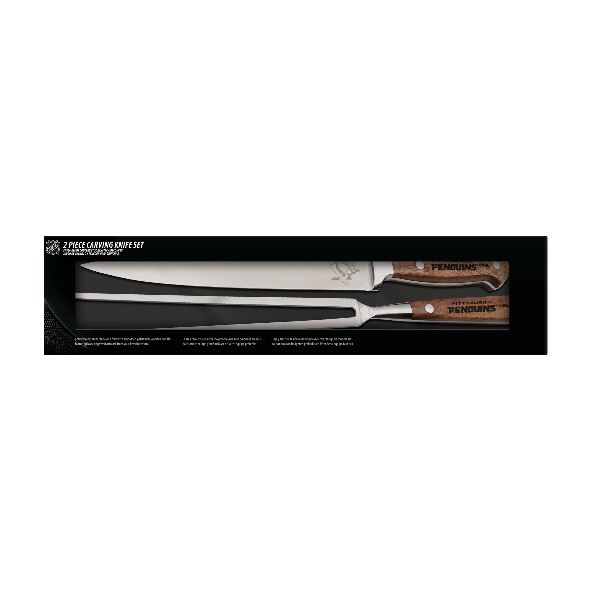NHL Pittsburgh Penguins 2 piece Carving Knife Set