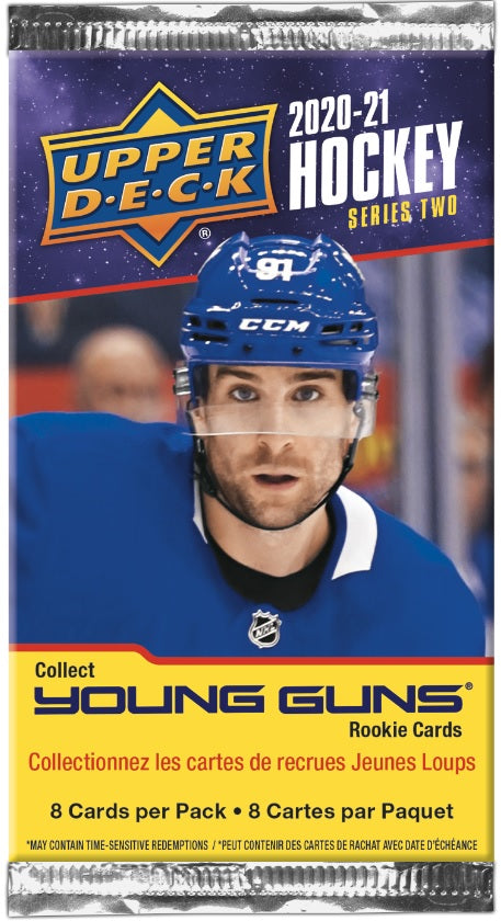 NHL Upper Deck 2020-21 Series Two Hockey Packs (8 cards per pack)