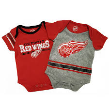 NHL Detroit Red Wings Infant 2pc Legacy Bodysuit Set