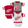 NHL Detroit Red Wings Reebok Infant 3pc Bodysuit Set