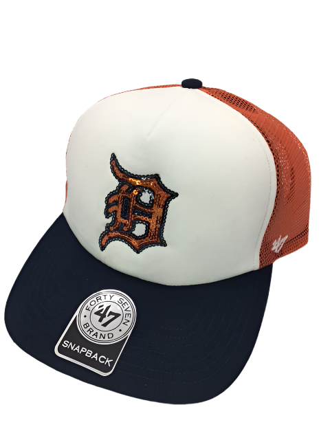 MLB Detroit Tigers 47 Brand Women's Glimmer Snapback Hat