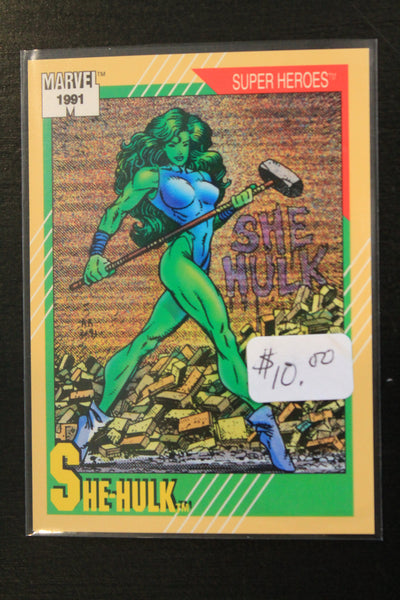 SHE-HULK 1991 Marvel Universe Series 2 (Impel) BASE Trading Card #43