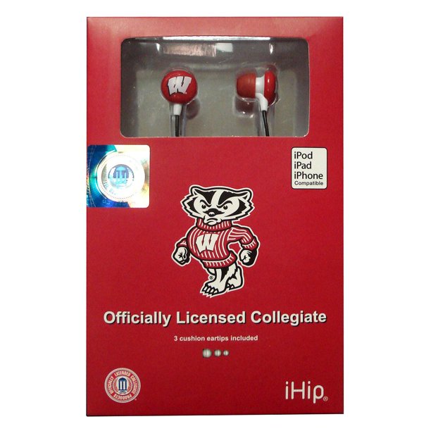 NCAA Wisconsin Badgers iHip Earphones- SALE