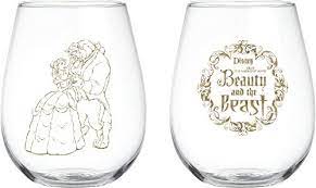 Disney Beauty & The Beast Stemless Wine Glasses (2 pk)