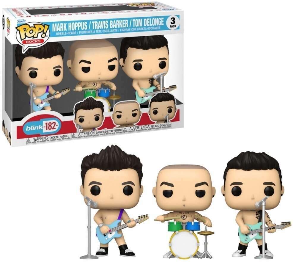 Funko POP Rocks Blink-182 "What's My Age Again" (3pk)  Mark Hoppus / Travis Barker / Tom Delonge