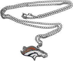 NFL Denver Broncos Team Colour Logo Necklace