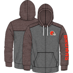 NFL Cleveland Browns Fanatics Heathered Zip Hoodie