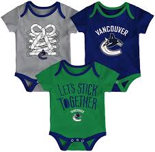 NHL Vancouver Canucks Infant 3pc Creeper Set