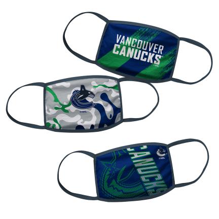 NHL Vancouver Canucks Youth 3 pack Face Masks