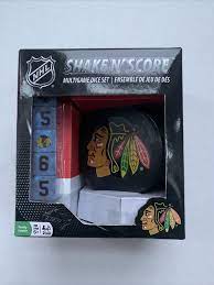 NHL Chicago Blackhawks Shake N' Score Multigame Dice Set