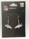 NFL Denver Broncos Team Logo Dangle Earrings