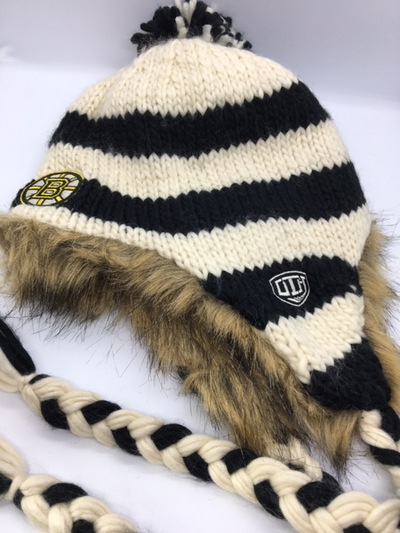 NHL Boston Bruins Tassel Knit Toque with Flaps