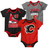 NHL Calgary Flames Infant 3pc Creeper Set