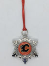 NHL Calgary Flames Metal Snowflake Ornament