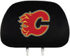 NHL Calgary Flames Car Head Rest Covers- Set of 2